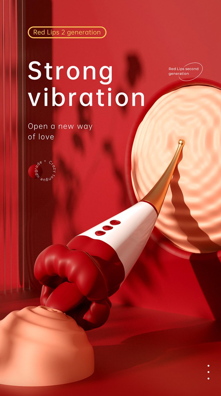 Flame Red Lips 2.0 – Seductive Licking & Teasing Pen for Intense Sensation - Orgasm of Soul