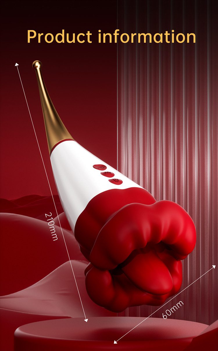 Flame Red Lips 2.0 – Seductive Licking & Teasing Pen for Intense Sensation - Orgasm of Soul