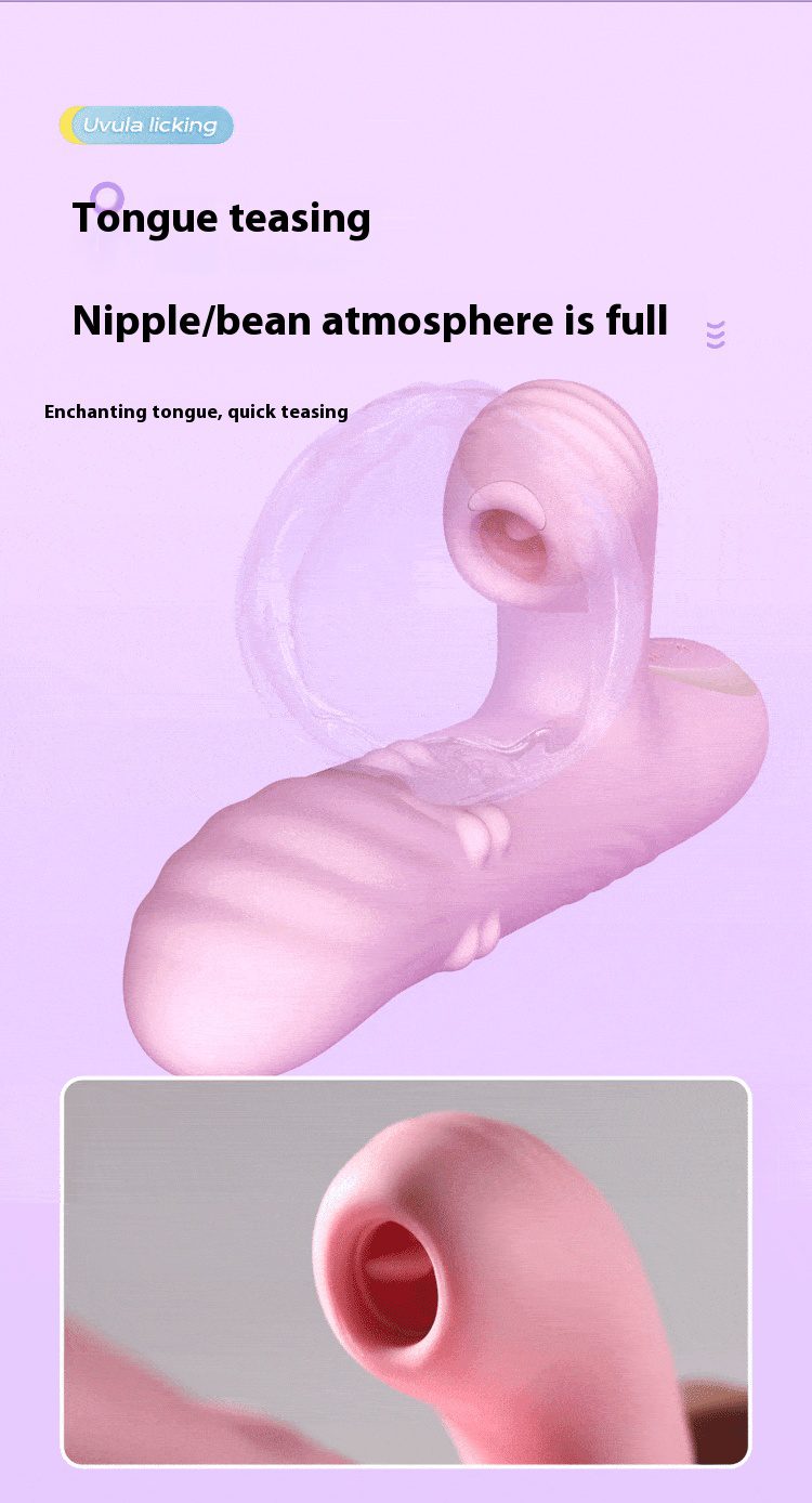 Vibration Wand with Rotating Beads, Heating & Licking Tongue - Orgasm of Soul