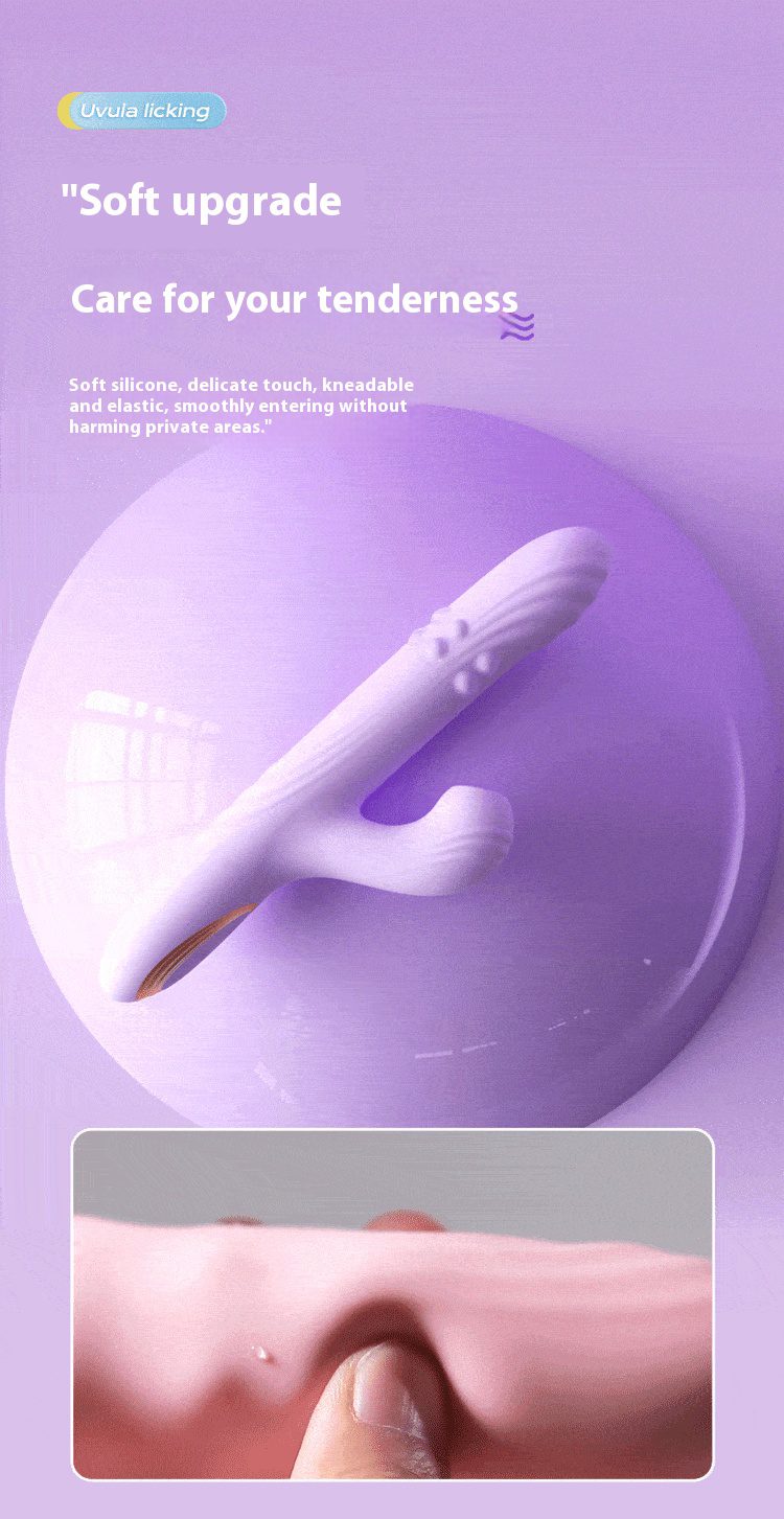Vibration Wand with Rotating Beads, Heating & Licking Tongue - Orgasm of Soul