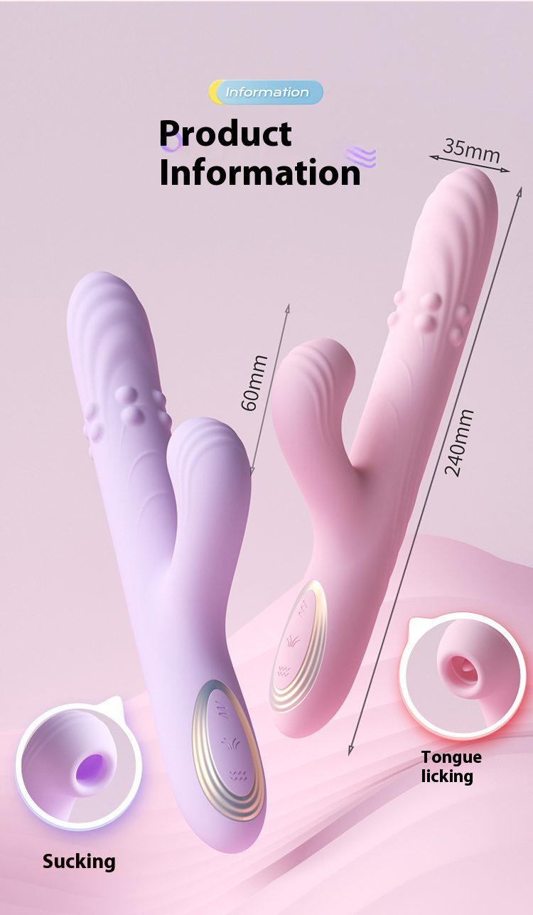 Vibration Wand with Rotating Beads, Heating & Licking Tongue - Orgasm of Soul