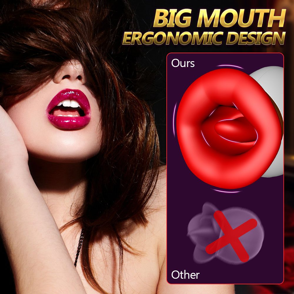 Orgasmofsoul Lip Kiss Licking Vibration Clitoral Suction Device - Orgasm of Soul